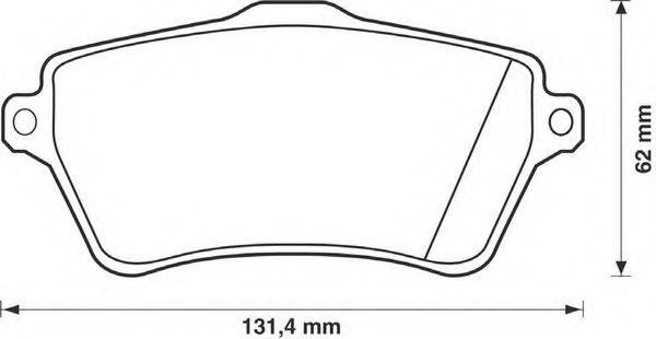 BENDIX 573102B Комплект гальмівних колодок, дискове гальмо