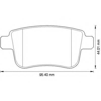 BENDIX 573272B Комплект гальмівних колодок, дискове гальмо