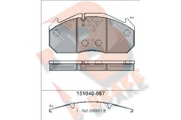 R BRAKE RB1040 G