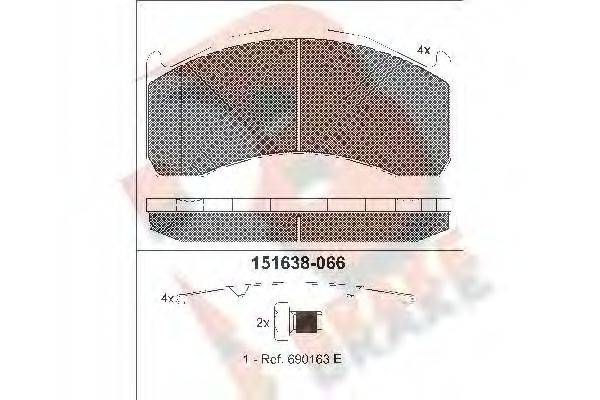 R BRAKE RB1638-066