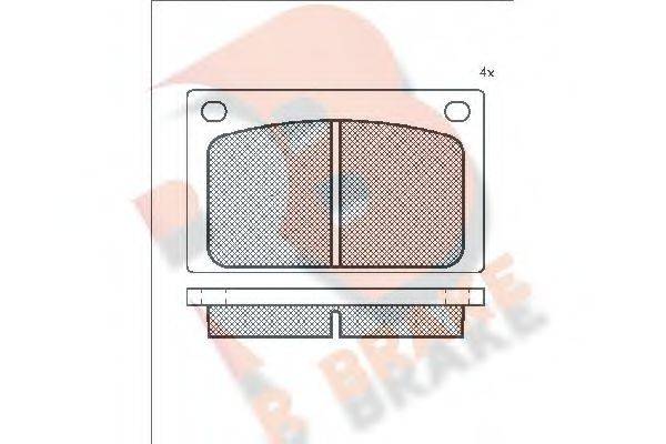 R BRAKE RB0142 Комплект гальмівних колодок, дискове гальмо