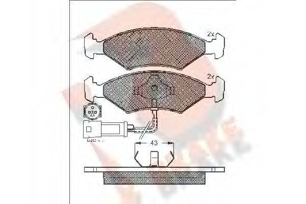 R BRAKE RB0410 Комплект гальмівних колодок, дискове гальмо