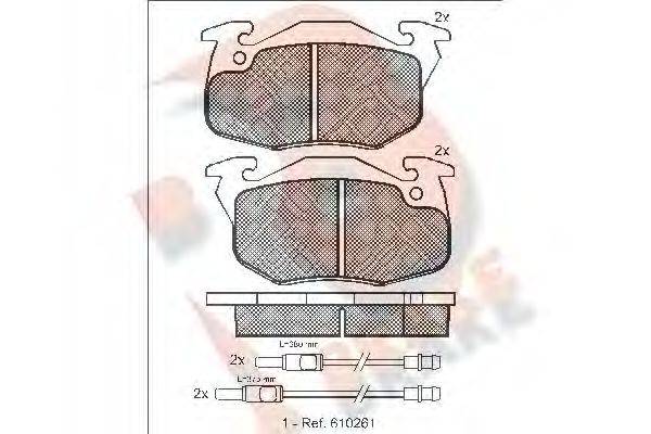 R BRAKE RB0864 Комплект гальмівних колодок, дискове гальмо