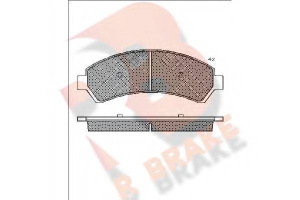 R BRAKE 23663 Комплект гальмівних колодок, дискове гальмо
