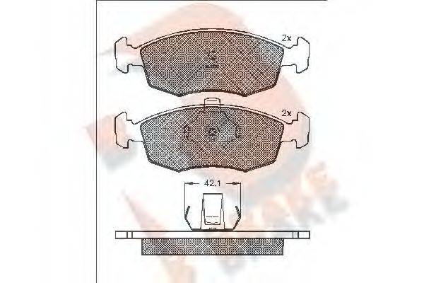 R BRAKE 23552 Комплект гальмівних колодок, дискове гальмо