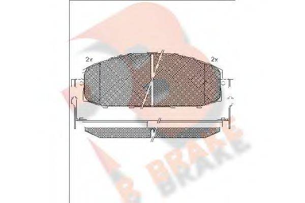 R BRAKE 23612 Комплект гальмівних колодок, дискове гальмо