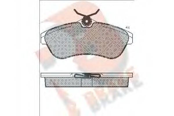 R BRAKE RB1451 Комплект гальмівних колодок, дискове гальмо