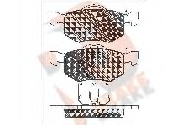 R BRAKE 23788 Комплект гальмівних колодок, дискове гальмо