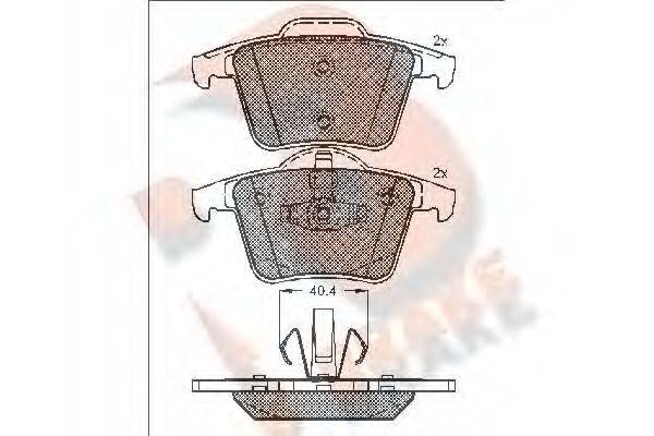 R BRAKE RB1612 Комплект гальмівних колодок, дискове гальмо