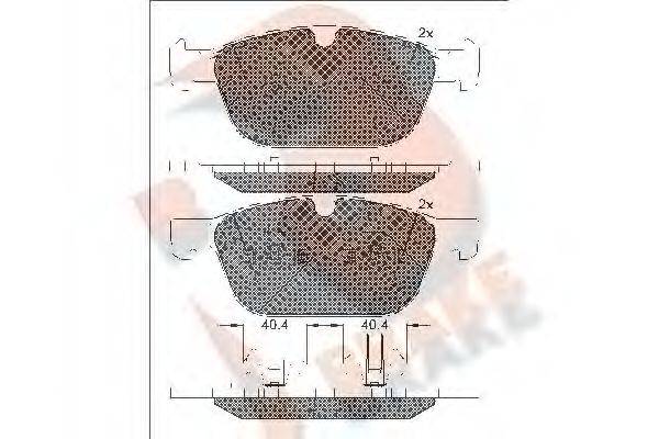 R BRAKE RB1920 Комплект гальмівних колодок, дискове гальмо