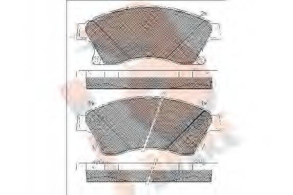 R BRAKE RB1942202 Комплект гальмівних колодок, дискове гальмо