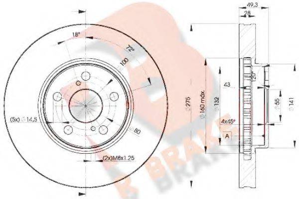 R BRAKE 78RBD20600 гальмівний диск