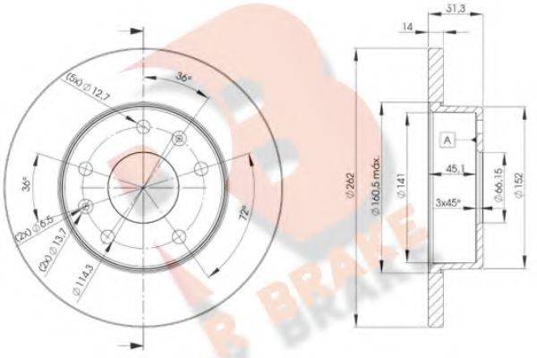 R BRAKE 78RBD20903