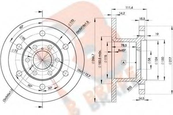 R BRAKE 78RBD13907