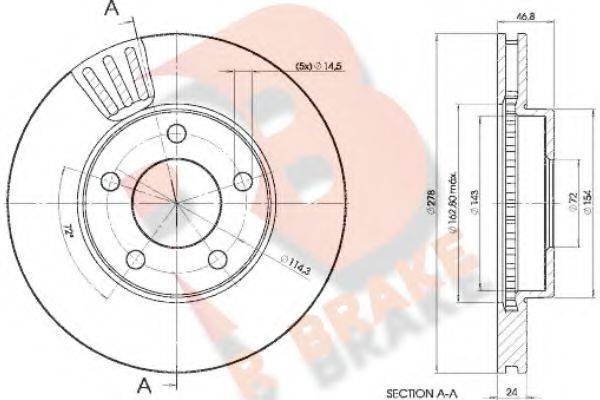 R BRAKE 78RBD24093