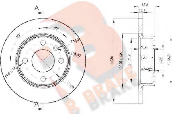 R BRAKE 78RBD24322