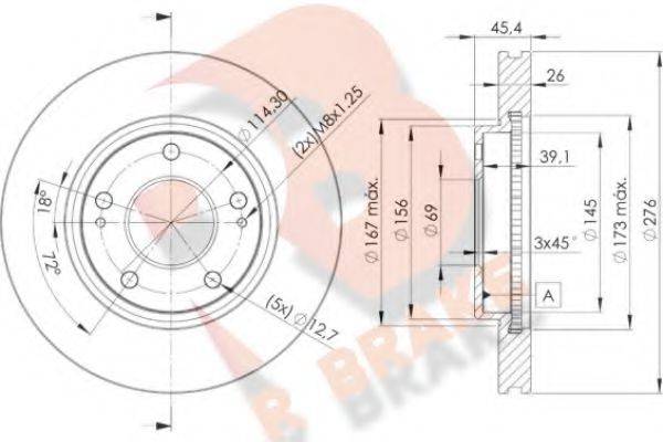 R BRAKE 78RBD25399