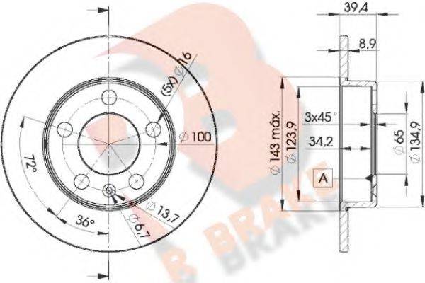 R BRAKE 78RBD25601