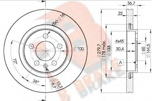 R BRAKE 78RBD25603