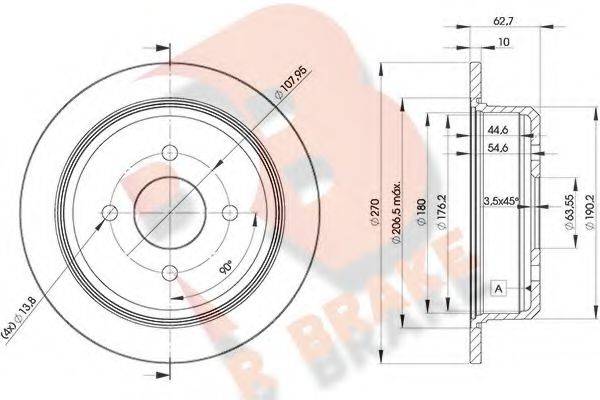 R BRAKE 78RBD25951