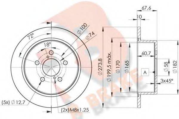 R BRAKE 78RBD27033