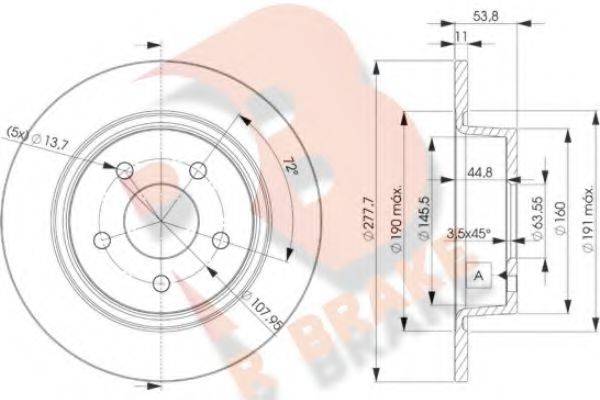 R BRAKE 78RBD27989