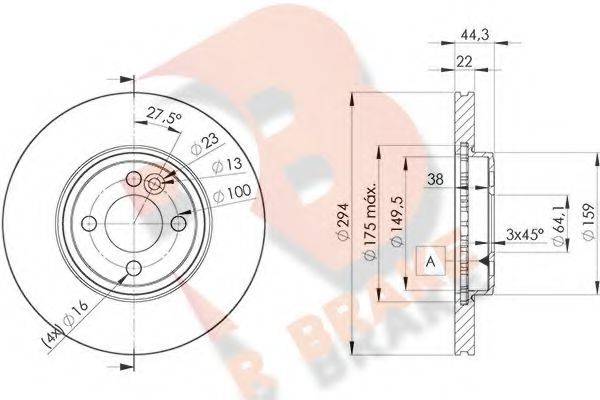 R BRAKE 78RBD28570