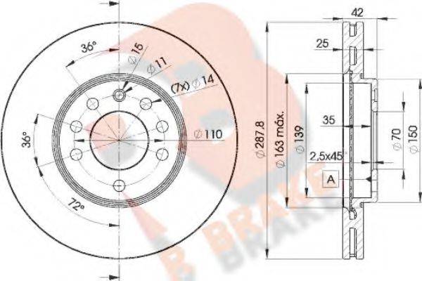 R BRAKE 78RBD29043