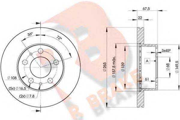 R BRAKE 78RBD29131