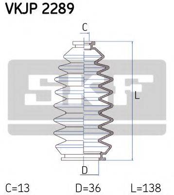 SKF VKJP2289 Комплект пильника, рульове керування