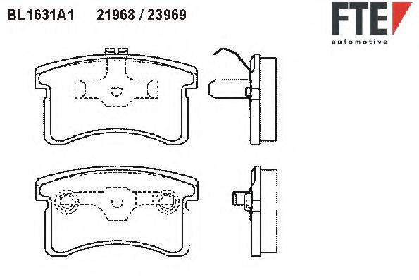 DAIHATSU 04491-87277 Комплект гальмівних колодок, дискове гальмо