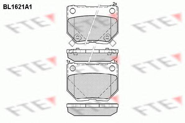 NISSAN 44060 43P85 Комплект гальмівних колодок, дискове гальмо