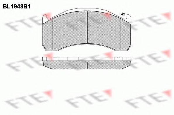 FTE BL1948B1 Комплект гальмівних колодок, дискове гальмо