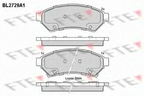 CHEVROLET 88967257 Комплект гальмівних колодок, дискове гальмо