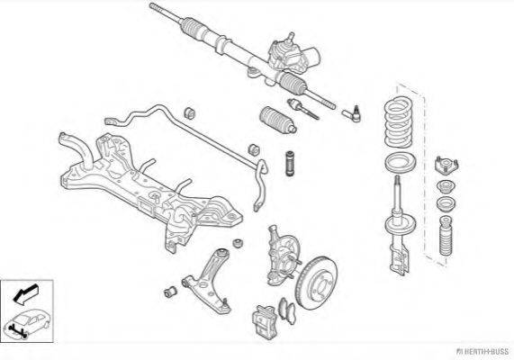 HERTH+BUSS JAKOPARTS N03264VA Рульове управління; Підвіска колеса