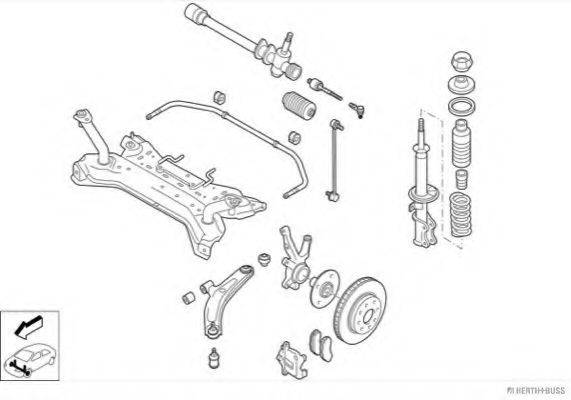 HERTH+BUSS JAKOPARTS N03889VA Рульове управління; Підвіска колеса