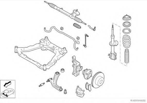 HERTH+BUSS JAKOPARTS N04311VA Рульове управління; Підвіска колеса