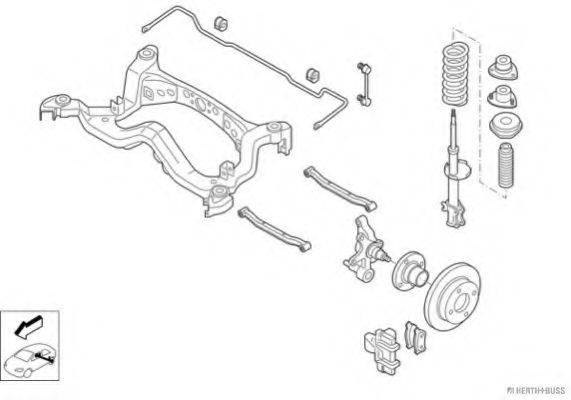 HERTH+BUSS JAKOPARTS N01956HA Рульове управління; Підвіска колеса