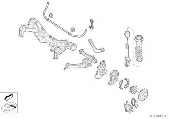 HERTH+BUSS JAKOPARTS N02807HA Рульове управління; Підвіска колеса