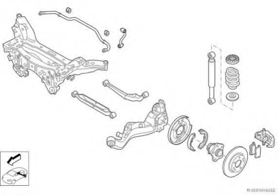 HERTH+BUSS JAKOPARTS N03723HA Рульове управління; Підвіска колеса