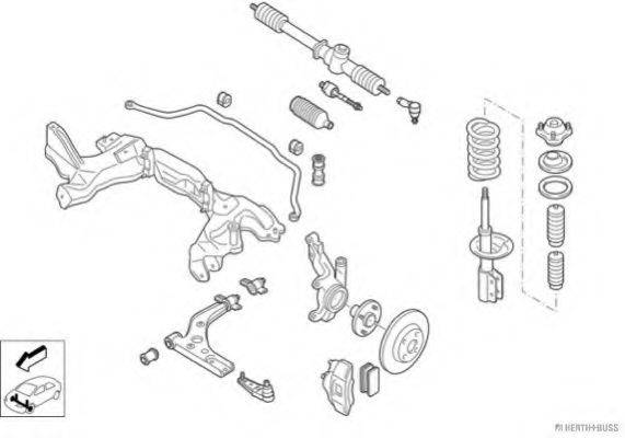 HERTH+BUSS JAKOPARTS N00073VA Рульове управління; Підвіска колеса
