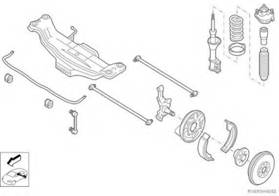 HERTH+BUSS JAKOPARTS N00128HA Рульове управління; Підвіска колеса