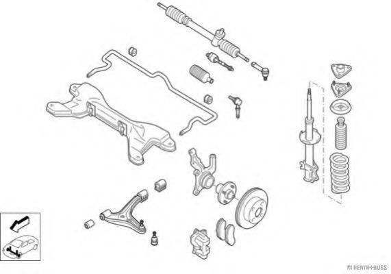 HERTH+BUSS JAKOPARTS N00386VA Рульове управління; Підвіска колеса