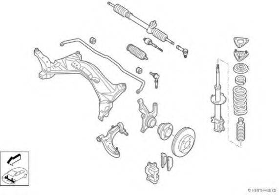 HERTH+BUSS JAKOPARTS N00388VA Рульове управління; Підвіска колеса