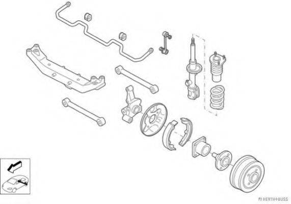 HERTH+BUSS JAKOPARTS N00969HA Рульове управління; Підвіска колеса