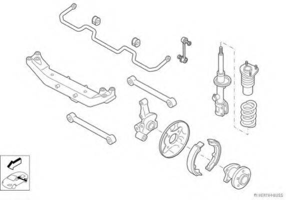 HERTH+BUSS JAKOPARTS N00978HA Рульове управління; Підвіска колеса