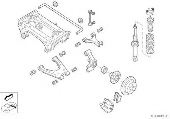 HERTH+BUSS JAKOPARTS N01756HA Рульове управління; Підвіска колеса