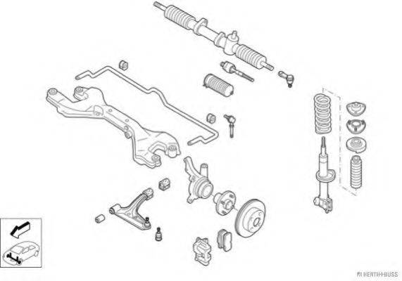 HERTH+BUSS JAKOPARTS N02179VA Рульове управління; Підвіска колеса
