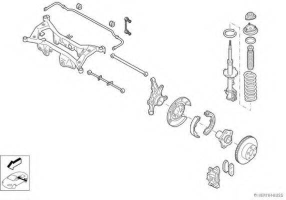 HERTH+BUSS JAKOPARTS N02532HA Рульове управління; Підвіска колеса