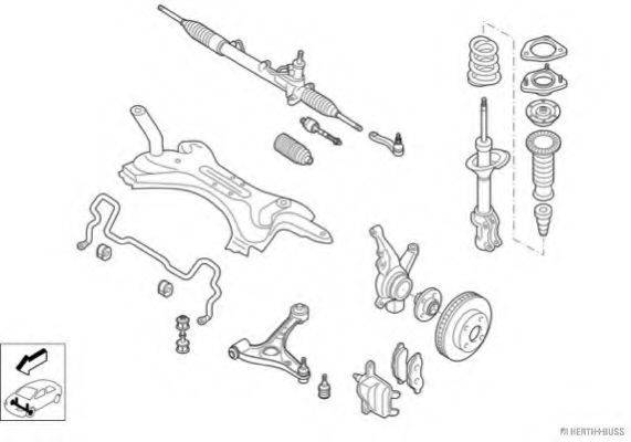 HERTH+BUSS JAKOPARTS N03027VA Рульове управління; Підвіска колеса